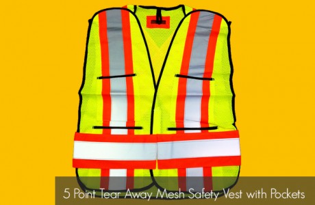 <strong>Part Number</strong> 101-YLW
<strong>Contents</strong>
5 Point Tear Away Design                                             
Meets CSA Z96.02 Class 2 Level 2
One Size fits Most                                                           
4 Front Pockets w/D Ring Slot
100% Polyester Soft Mesh w/reflective.                
Colors Available:  Orange (101-ORG), Black (101-BLK), Royal Blue (101-BLU), Red (101-RED), Pink (101-PINK), Navy Blue (101-NAVY)
Products/Kits displayed may vary slightly than portrayed.
