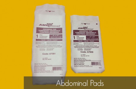 <strong>Part Number</strong> 
5”x9” Sterile Abdominal Pads – 680-A7059
8”x10” Sterile Abdominal Pads – 680-A7081
<strong>CONTENTS</strong>
5”x9” Sterile Abdominal Pads
8”x10” Abdominal Pads
Products/Kits displayed may vary slightly than portrayed.