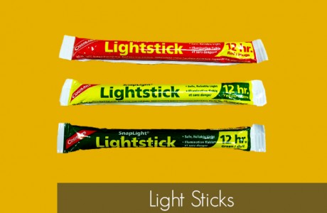 <strong>Part Number</strong>
Light Sticks (Green) - 9200
Light Sticks (Yellow) - 9200
Light Sticks (Red) - 9200R
<strong>CONTENTS</strong>
Light Sticks (12 Hour, 4 Year Shelf Life, North American Made)
Products/Kits displayed may vary slightly than portrayed.