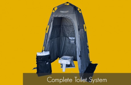 <strong>Part Number</strong> D115SYB
<strong>CONTENTS</strong>
Complete Toilet System (Pop-Up Tent, Commode, 15 Go Anywhere Toilet Kits, Carry-All Bag)
Products/Kits displayed may vary slightly than portrayed.