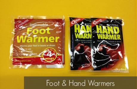 <strong>Part Number</strong>
Disposable Foot Warmers – 0047
Disposable Hand Warmers – 8797
<strong>CONTENTS</strong>
Disposable Foot Warmers (lasts up to 4 hours) (4/pkg.)
Disposable Hand Warmers (lasts up to 6 hours) (4/pkg.)
Products/Kits displayed may vary slightly than portrayed.