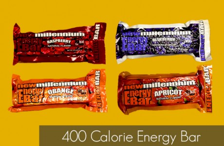 <strong>Part Number</strong> - SOS-400
<strong>CONTENTS</strong>
400 Calorie Energy Bar  (5 Year Shelf Life.  Assorted Flavors Available: Vanilla, Coconut, Blueberry, Raspberry, Apricot, Cherry, Lemon, Tropical Fruit and Orange)
Ingredients: Sugar, Palm Oil, Enriched Flour (Wheat Flour, Enzymes, Niacin, Reduced Iron, Thiamine Mononitrate, Riboflavin, Folic Acid) Corn Starch, Wheat Gluten, Dextrose, Desiccated Coconut, Enriched Bromated Flour Bleached (Wheat Flour, Enzymes, Niacin, Reduced Iron, Potassium Bromate, Thiamine Mononitrate, Riboflavin, Folic Acid), Corn Syrup, Contains less than 2% of each of the following: Soy Lecithin, Guar Gum, Calcuim Propionate Preservative, Water, Citric Acid, Natural & Artificial Flavor, Ethyl Alcohol, Salt, Ascorbic Acid, Ascorbyl Palmitate, Niacin, Vitamin A Palmitate, Riboflavin, Thimine Mononitrate.
* Nut Free / Low Sodium*
Products/Kits displayed may vary slightly than portrayed.