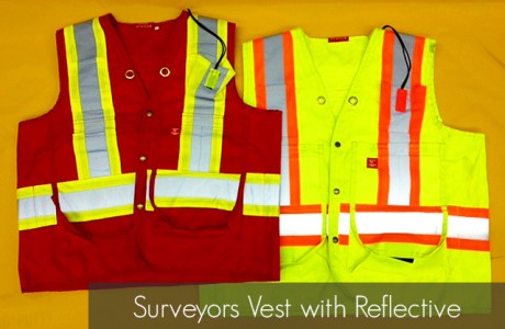 <strong>Part Number</strong>
Red Surveyors Vest with Reflective – 2105
Yellow Surveyors Vest with Reflective – 2110
<strong>CONTENTS</strong>
Red Surveyors Vest with Reflective  (M – XXL)
Yellow Surveyors Vest with Reflective – (L – XXL)
100% Oxford Material
15 Pockets and Radio Pocket
Other Styles and Colors Available as well
Products/Kits displayed may vary slightly than portrayed.
