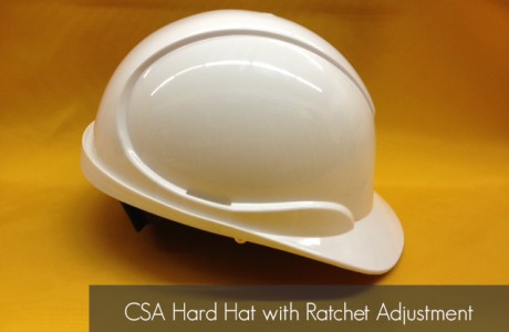 <strong>Part Number</strong> 
CSA Hard Hat with Ratchet Adjustment – C-81CR
<strong>CONTENTS</strong>
CSA Hard Hat with Ratchet Adjustment (Pin Lock also Available)
Provides Crown and Lateral Impact & Penetration
Flame Retardant Foam Liner
Heat Exhaust Channels
CSA Z94.1-05 Type 2 Class E
Available in a Variety of Colors
Products/Kits displayed may vary slightly than portrayed.