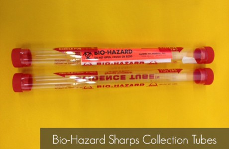 <strong>Part Number</strong>
 Bio-Hazard Sharps Collection Tubes – 395
<strong>CONTENTS</strong>
Bio-Hazard Sharps Collection Tubes
Products/Kits displayed may vary slightly than portrayed.