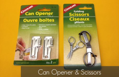 <strong>Part Number</strong>
Can Opener – 702
Folding Scissors - 7600
<strong>CONTENTS</strong>
G.I. Can Opener (compact & easy to use)
Folding Scissors (stainless steel blades)
Products/Kits displayed may vary slightly than portrayed.