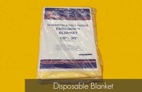 <strong>Part Number</strong>
Disposable Poly-Tissue Emergency Blanket – L-80-3120
<strong>CONTENTS</strong>
Disposable Poly-Tissue Emergency Blanket (56” x 90”)
Products/Kits displayed may vary slightly than portrayed.